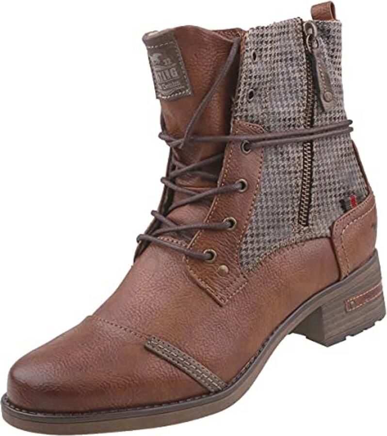 Trendy Dames Enkellaarsjes met Houndstooth Patroon