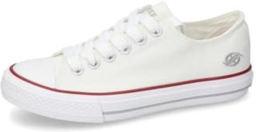 Trendy Dames Sneakers met Vulkaansnedel en Rood Detail