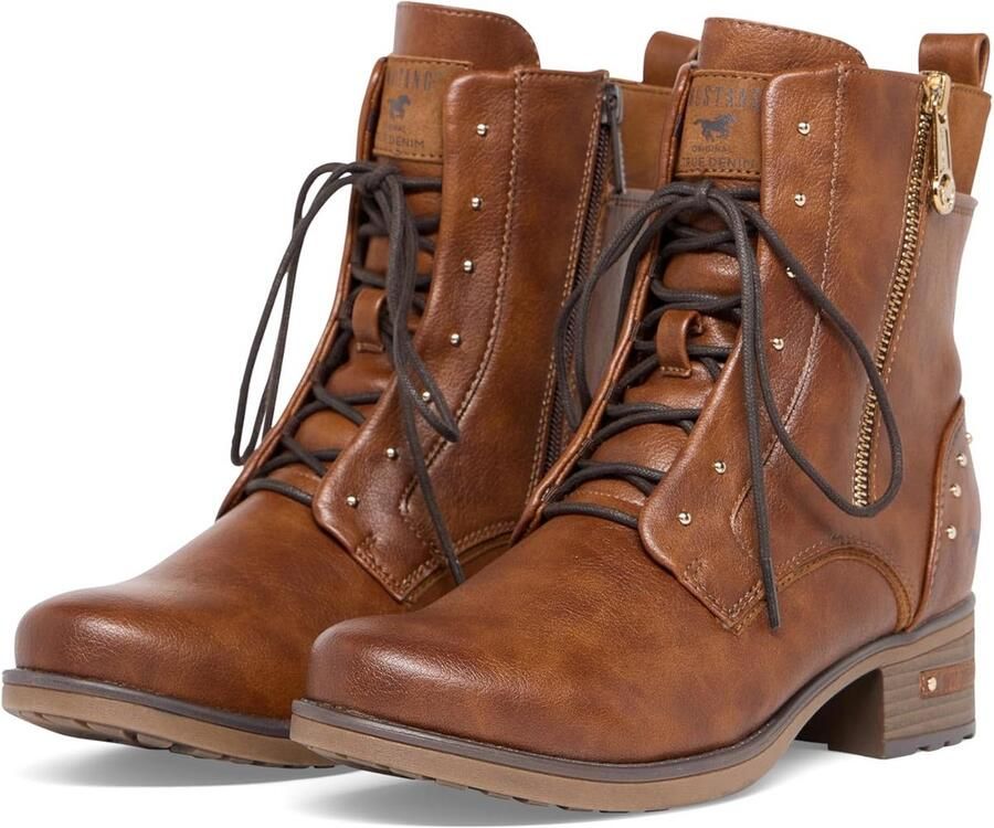 Trendy Dames Veterboots met Klinknagels Comfortabele Enkelhoge Laarzen