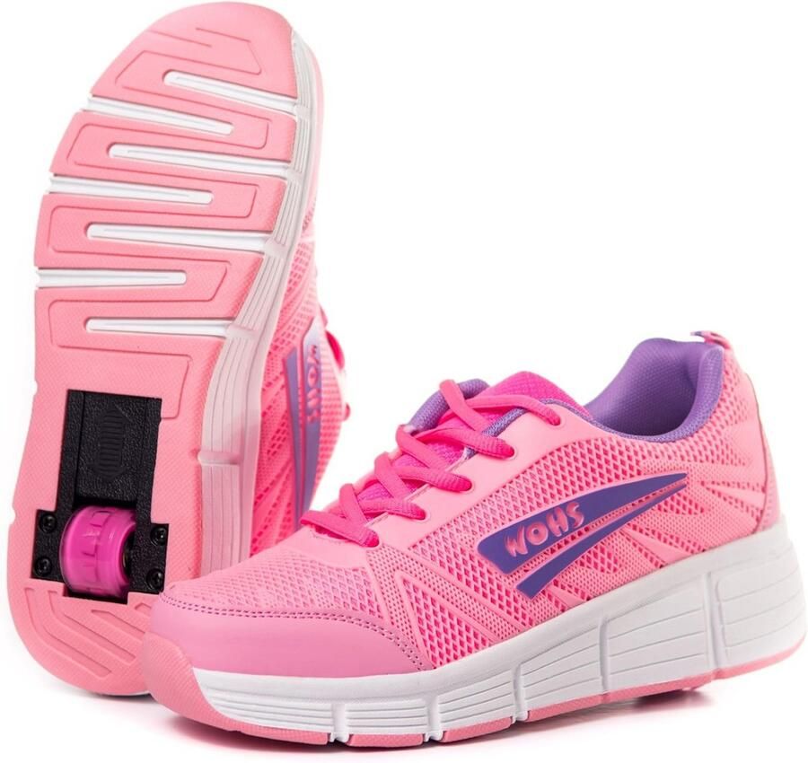 Trendy Sneakers met Inklapbare Wielen Loop- en Skateplezier