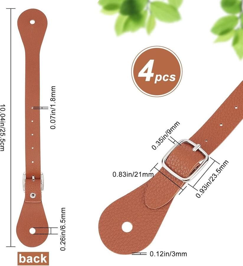 TTGoods Lederen Spur bandjes voor paardensport Verstelbare boot strap Western style Dij hoge laarzen