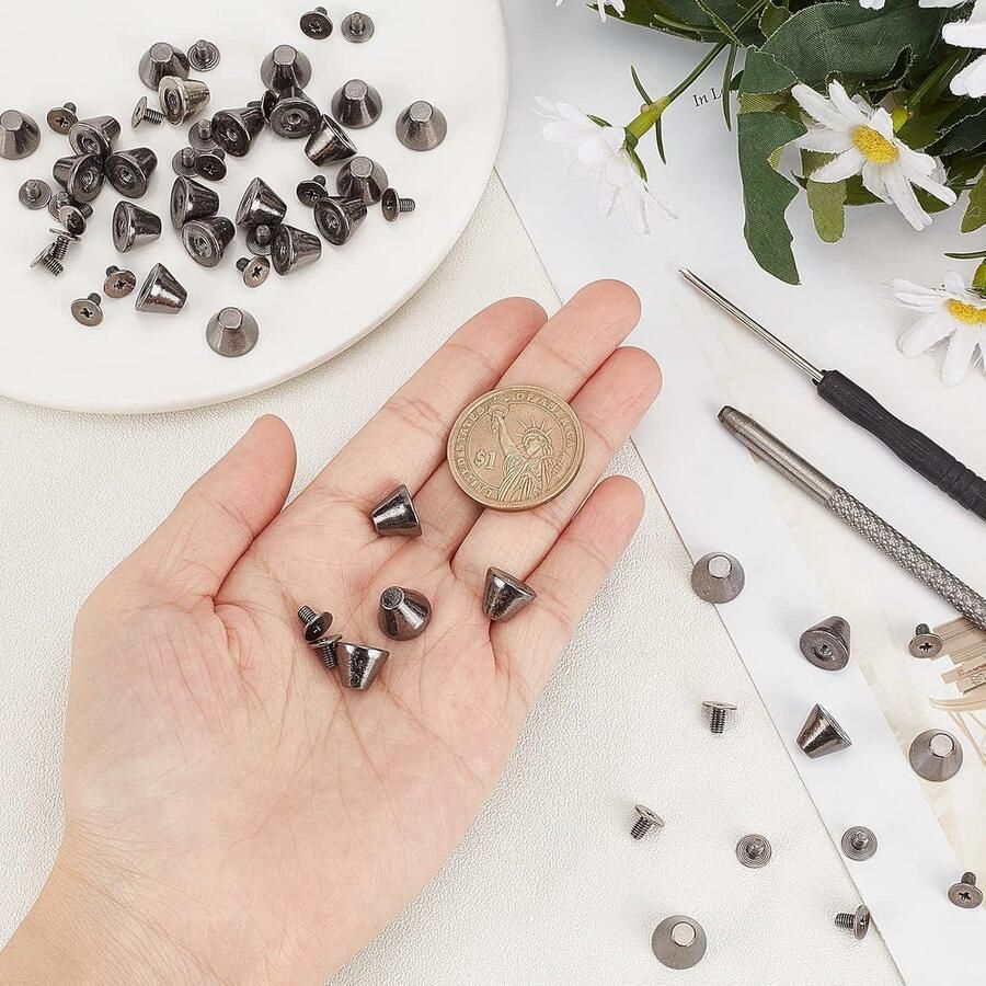 TTGoods Paddenstoel Studs Kit voor Kleding Schoenen Lederen Craft Punk Accessoires