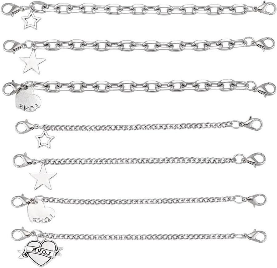 Schoenkettingen met Hart- en Sterbedels voor Sneakers en Hoge Hakken Set van Stuks