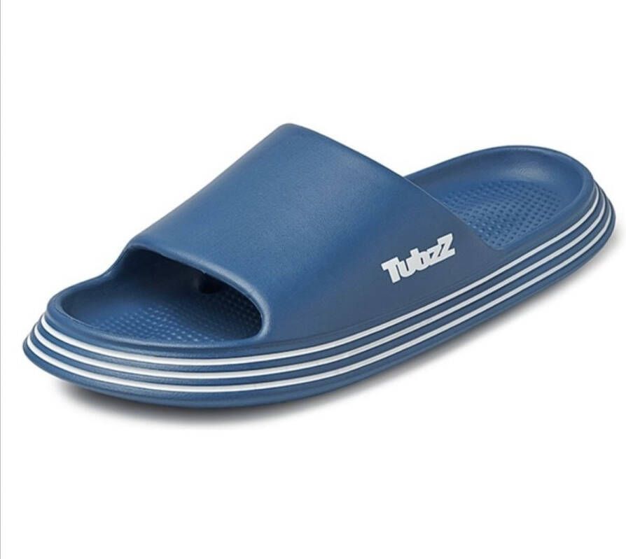 Sauna of bad slippers merk Import model Tubzz kleur blauw