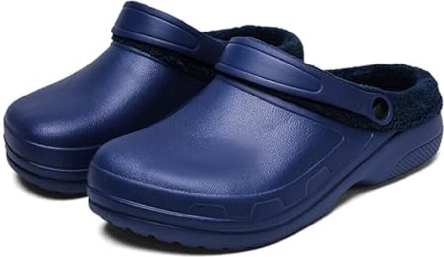 Gevoerde Tuin Clogs Lichtgewicht en Waterdicht Marineblauw