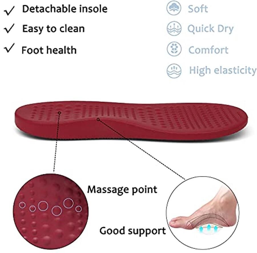 Tuinschoenen en instappers voor outdoor en strand uitneembaar voetbed voor en