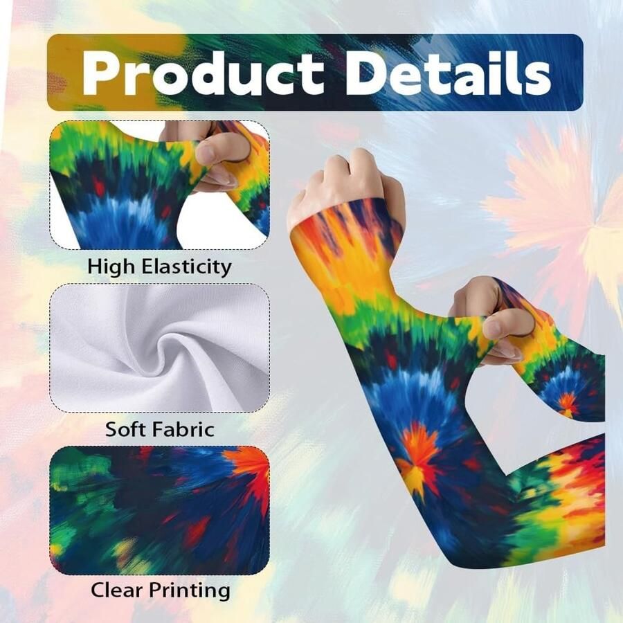 Tuinschoenen met Tie-Dye Patroon voor Zonnebescherming en Koeling van Ar voor Tuinieren en Buitensporten