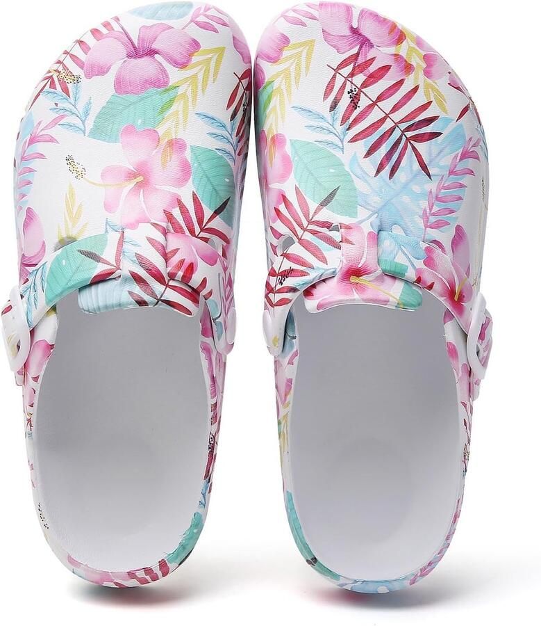 Tuinschoenen voor dames comfortabele lichte clogs met EVA-voetbed voor keuken tuin ziekenhuis binnen en buiten