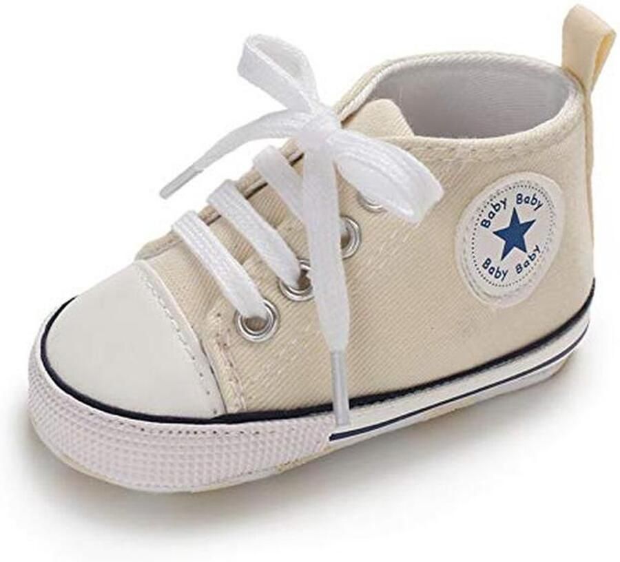 Turnschoenen voor baby en Canvas peuterschoenen met anti-slip voor eerste stapjes