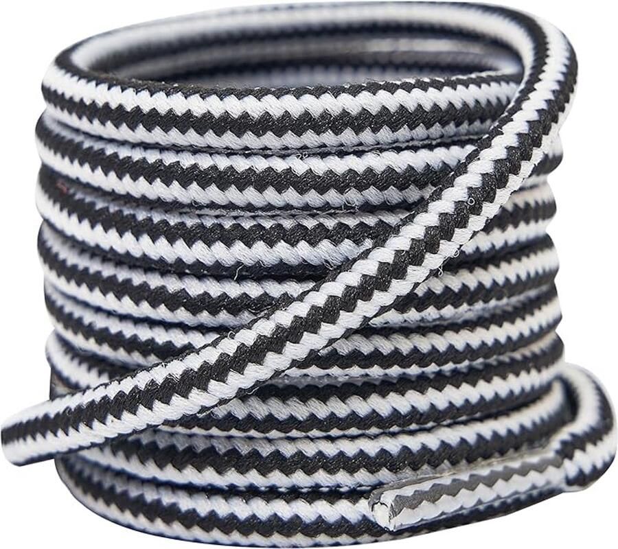 Twee paar ronde veters 2 paar (4 veters) schoenveters veters wandelschoenen veters schoenveters kevlar schoenveters veters wandelschoenen schoenveters geschikt voor wandelschoenen veiligheidsschoenen enz zwart wit