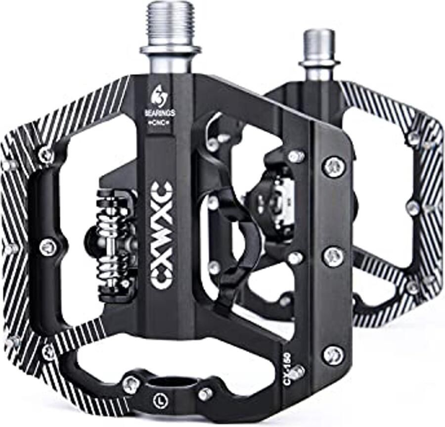 Twee zijden MTB platte pedalen met antislip design en aluminiumlegering lichtgewicht klikpedalen voor racefiets en mountainbike
