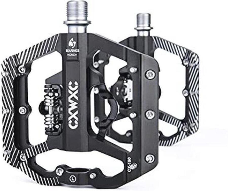 Twee zijden MTB platte pedalen met antislip design en aluminiumlegering lichtgewicht klikpedalen voor racefiets en mountainbike