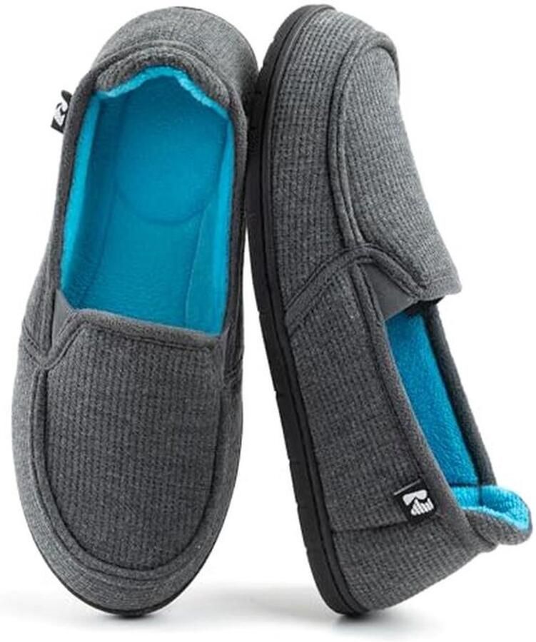 Tweekleurige instappers met capuchon voor dames comfortabele pantoffels met uitneembare binnenzool