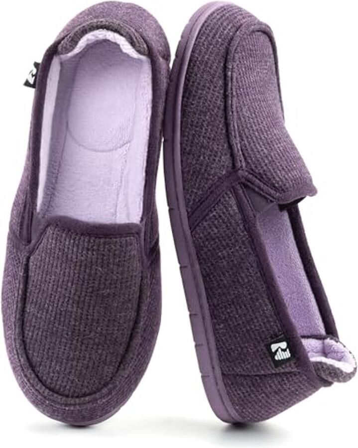 Tweekleurige instappers met capuchon voor dames Comfortabele slipper met uitneembare binnenzool