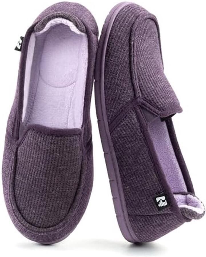 Tweekleurige instappers met capuchon voor dames Comfortabele slipper met uitneembare binnenzool