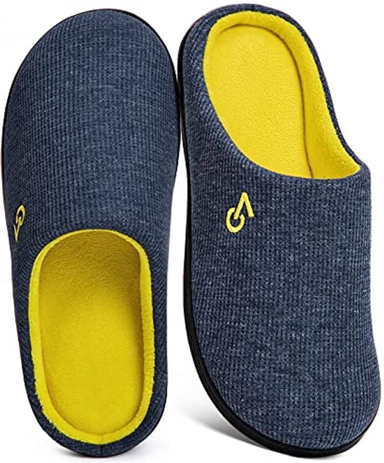 Tweekleurige pantoffels van traagschuim voor heren