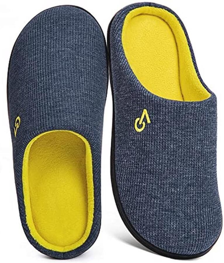 Tweekleurige pantoffels van traagschuim voor heren