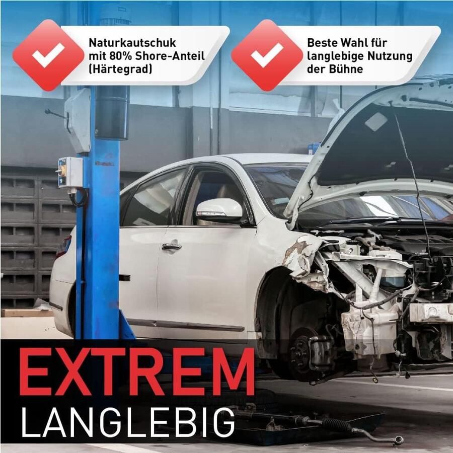 Twinbusch rubberen plaat 2 kolommen hefbrug opnameplaat van 80 Shore geschikt voor verschillende fabrikanten Baseline TW242 Profiline TW 242PE opnameplaat. Launch ATH Heinl RP Rools