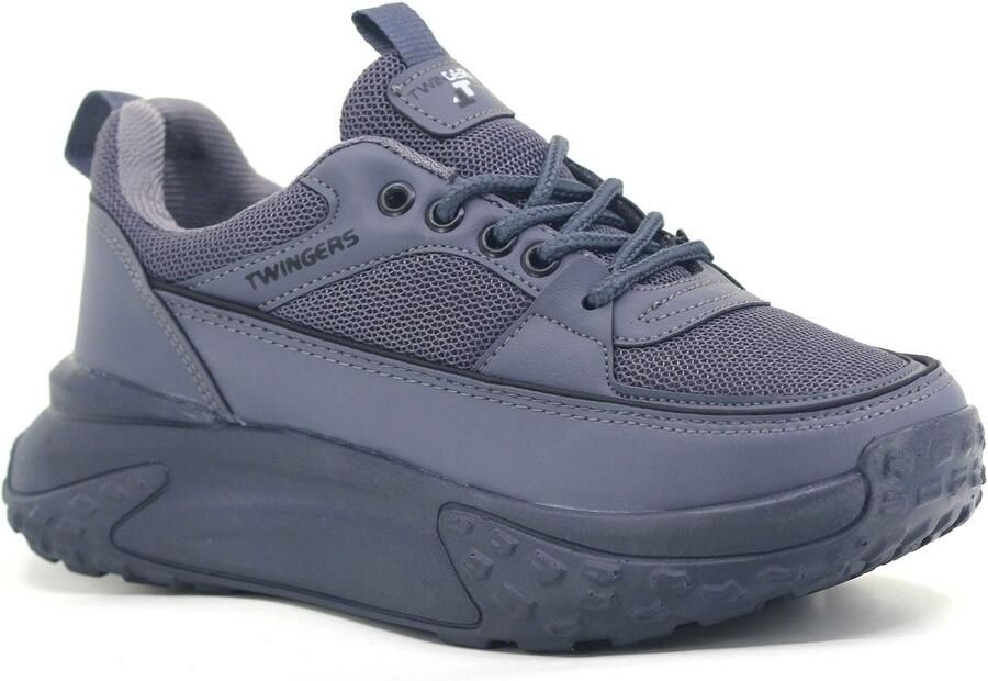 Twingers Heren Schoenen Heren Veters Sport Schoenen Blauw Grijs