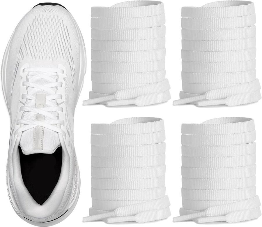 UamGlsob 2 Pairs Striped Laces for Brooks Ghost Running Shoes 6mm Stripe Flat Thin Strings for Sneakers ShopVlot