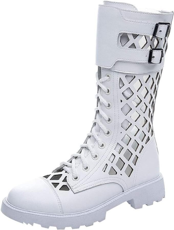 Uithollen Ritssluiting Platte Booties Sandalen Zomer Herfst Enkel Halfhoge Romeinse Laarzen