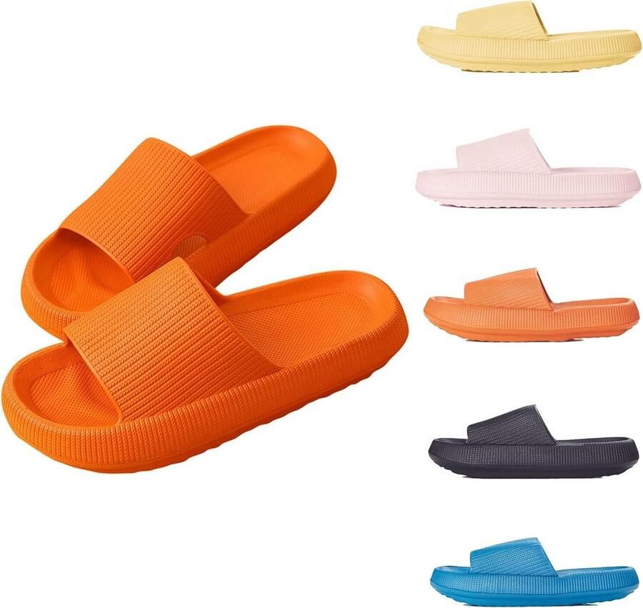 Ultieme Comfort Instappers Antislip Douche Zolen met Dikke Schokabsorberende Zool