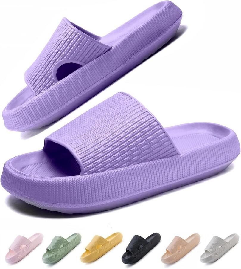 Ultrazachte Wolken Pantoffels met Dikke Antislip Zool voor en Comfortabele Badslippers Unisex