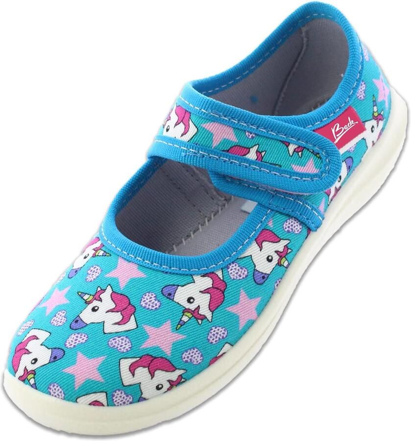 BECK Ballerina's 'Unicorn' turquoise rosa donkerroze wit