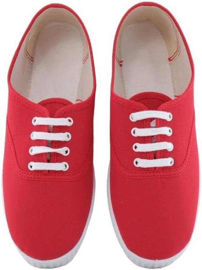 Uniseks Canvas Sneakers met Veters Lichtgewicht & Comfortabel Flexibele Rubberen Zool Gemaakt in Spanje