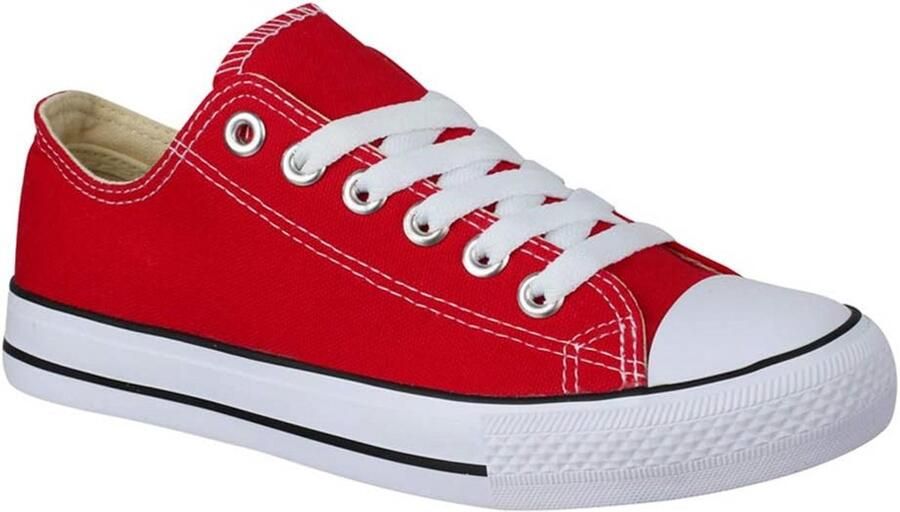 Uniseks Chunky Sneakers Laag Model Textiel Trendy Vrijetijdsschoenen