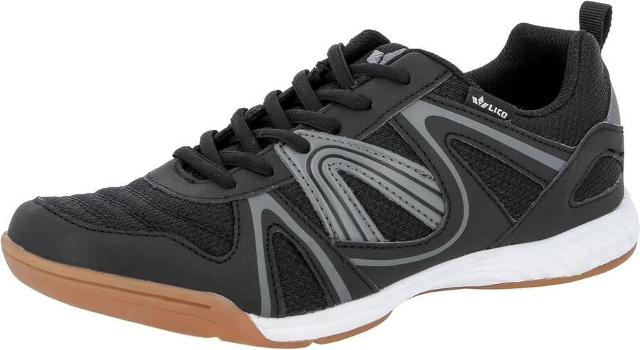 Uniseks Indoor Gymschoenen Zwart Grijs 42 EU Textiel met Synthetische Inzetstukken Voor Sportieve Activiteiten