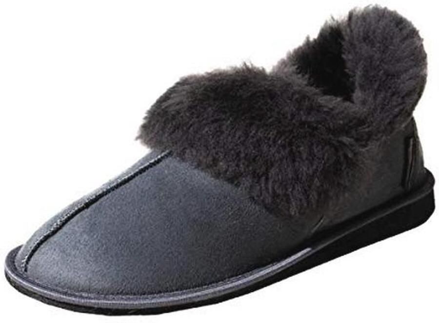 Uniseks pantoffels 41 EU van lamsvacht en suède voor alle seizoenen