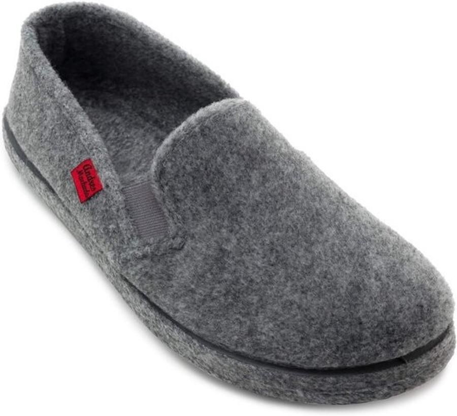 Unisex Pantoffels met Gesloten Hiel Warme Felt Instappers voor en Antislip Rubberzool