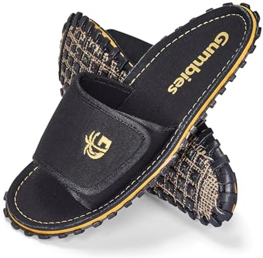 Uniseks slippers met verstelbare riem ergonomisch voetbed en gerecyclede rubberen zool voor optimaal comfort