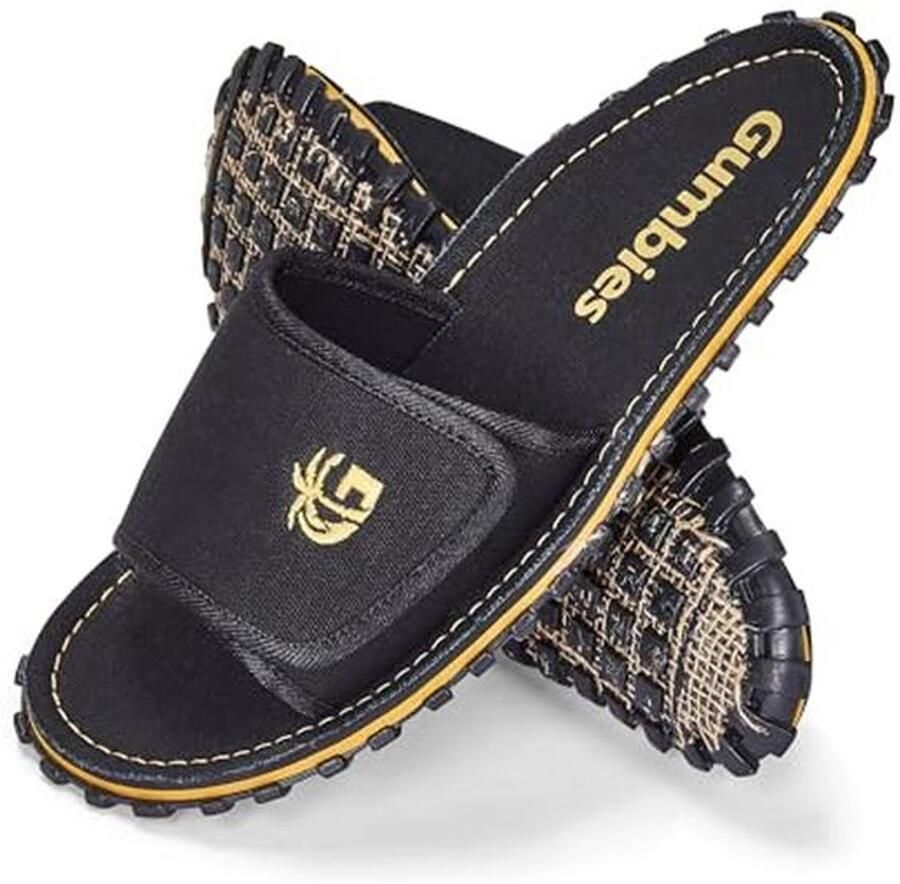 Uniseks slippers met verstelbare riem ergonomisch voetbed en gerecyclede rubberen zool voor optimaal comfort