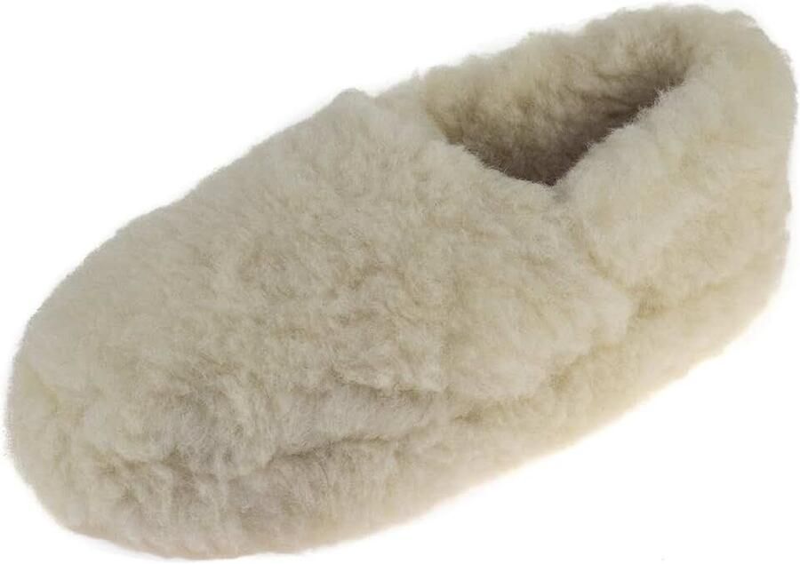 Uniseks wollen pantoffels zachte schapenwol winterpantoffels voor en gezellig warm en duurzaam