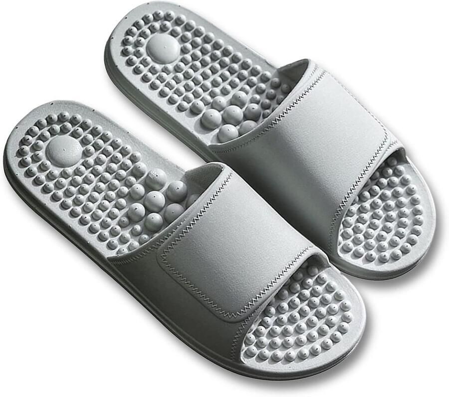 Unisex acupressuur massageslippers sandalen EU Grijs)