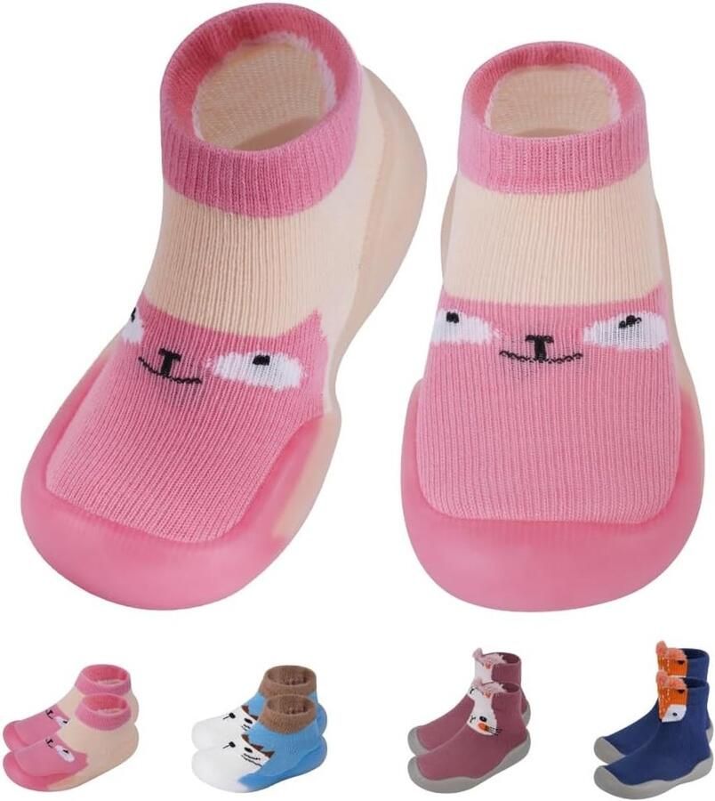 Unisex Baby Hardloopschoenen voor Jongens Antislip Rubberzolen Schattige Cartoon Ontwerpen
