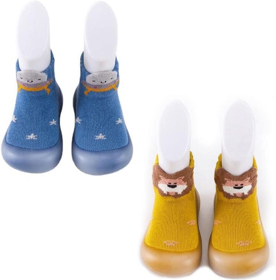 Unisex Baby Schoenen voor Eerste Stapjes Antislip Wandelschoenen en Sokken voor Binnen en Buiten