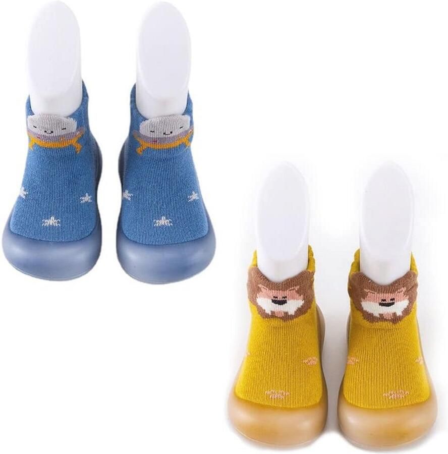 Unisex Baby Schoenen voor Eerste Stapjes Antislip Wandelschoenen en Sokken voor Binnen en Buiten