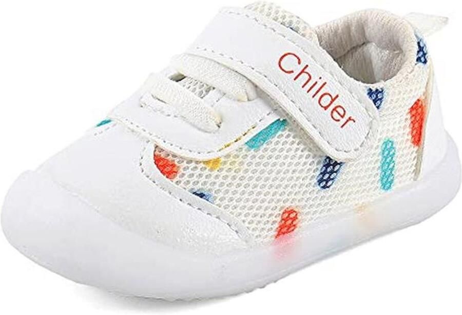 Unisex Babyschoenen voor en Soft Rubberen Antislip Hardloopschoenen