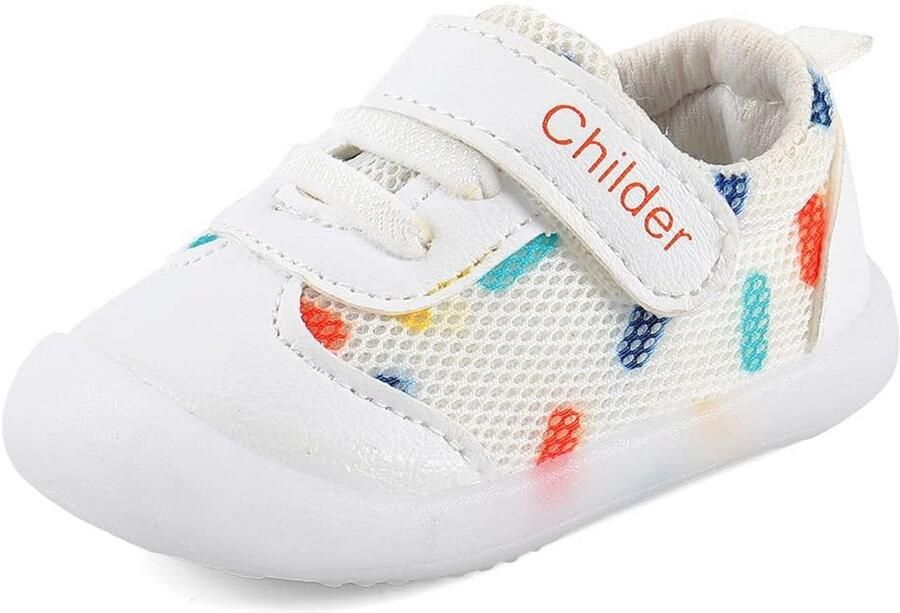 Unisex Babyschoenen voor en Soft Rubberen Antislip Hardloopschoenen