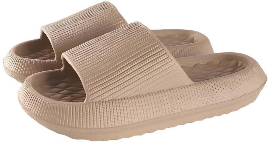 Unisex badslippers Klassieke instappers Antislip zomerschoeisel Geschikt voor binnen en buiten Kaki