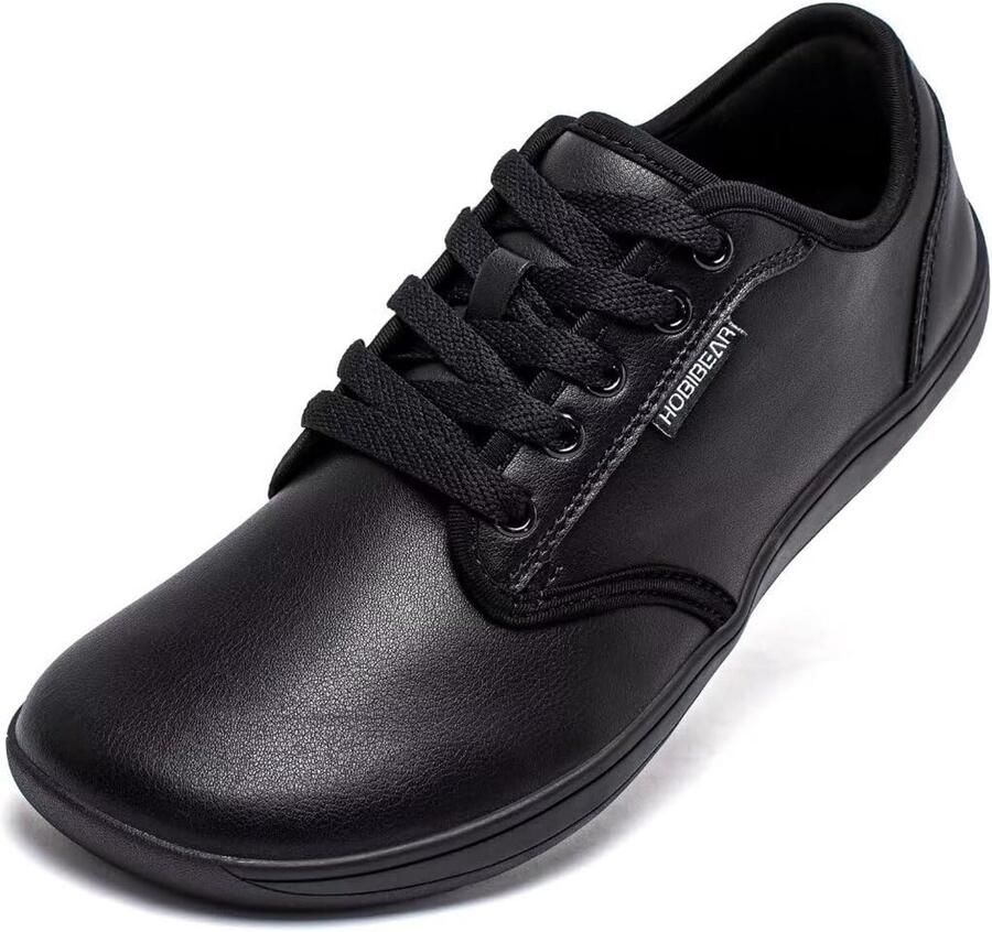 Unisex Barefoot Schoenen Leer Brede Toe Doos Flexibele Nulzool voor Wandelen en Trail Running