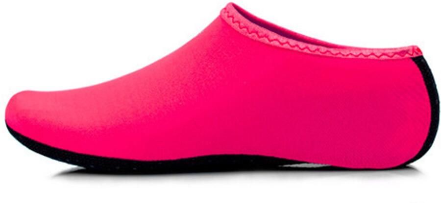 Unisex blotevoetenschoenen voor in het water sneldrogende aquasokken voor strand zwem duiken surfen en yoga. Lichtgewicht antislip outdoorschoenen voor nen en Roze rood L