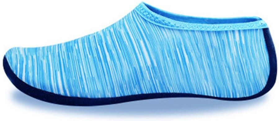 Unisex blotevoetenschoenen voor in het water sneldrogende aquasokken voor strand zwem duiken surfen en yoga. Lichtgewicht antislip outdoorschoenen voor nen en Blauwe lijnen XXL