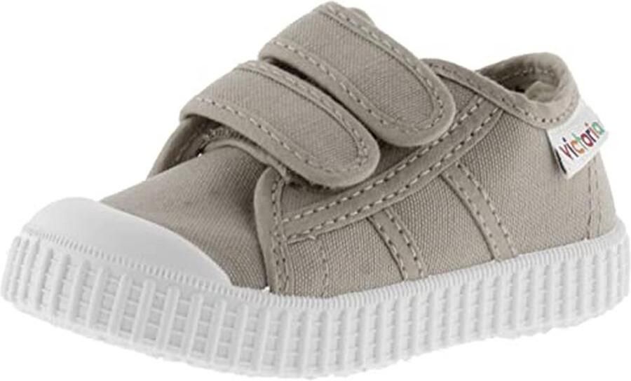 Unisex Canvas Low Tennis Schoenen voor Kinderen met Klittenband en Versterkte Teengedeelte