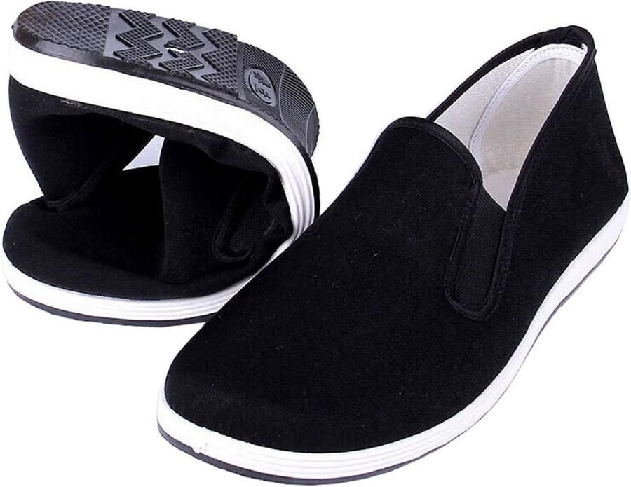 Unisex Canvas Sportschoenen voor Tai Chi Kung Fu Qigong Antislip Rubberen Zool