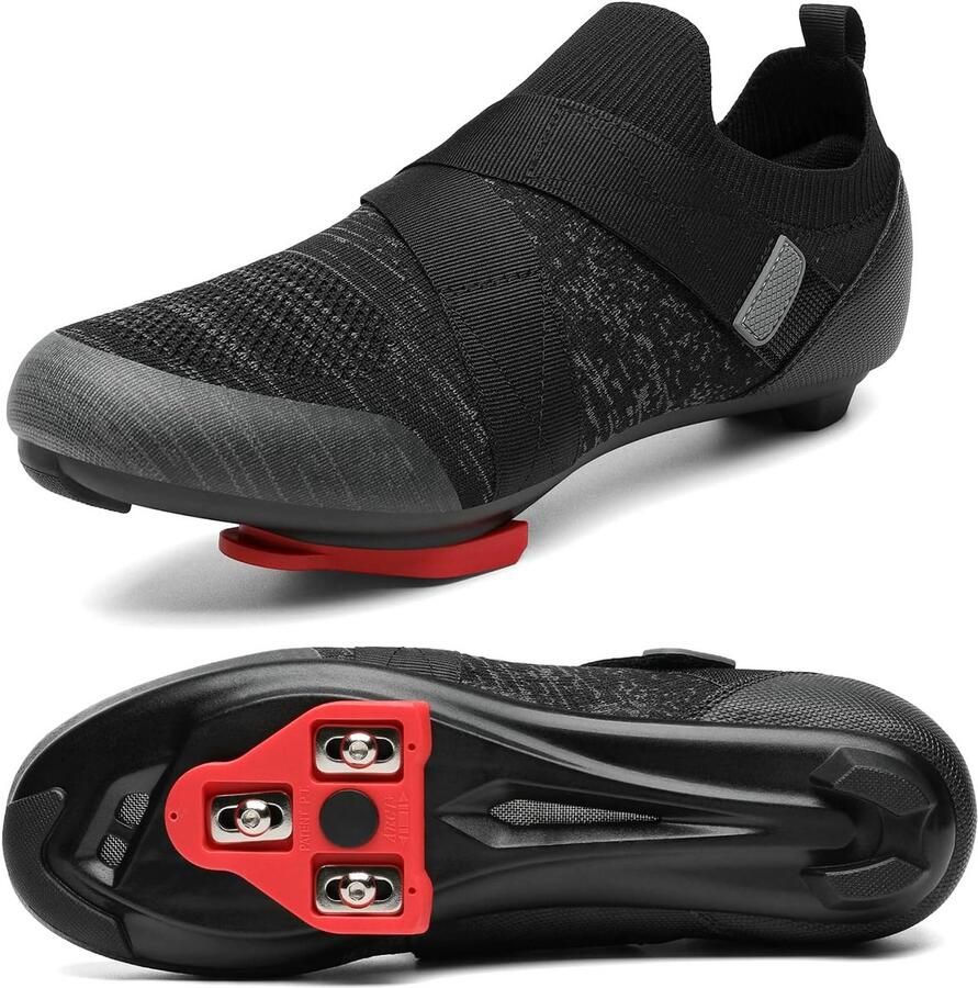Unisex Fietsschoenen voor Peloton en SPD Inclusief Schoenplaatjes voor Binnen Fietsen