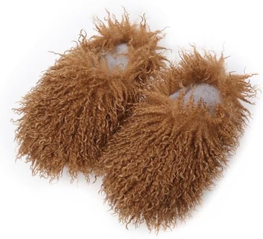 Unisex Fuzzy Faux Fur Slippers voor Dames en Meisjes Comfortabele Warme en Antislip Huispantoffels